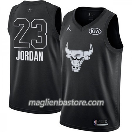Maglia Chicago Bulls Michael Jordan 23 2018 All-Star Jordan Brand Nero Swingman - Uomo